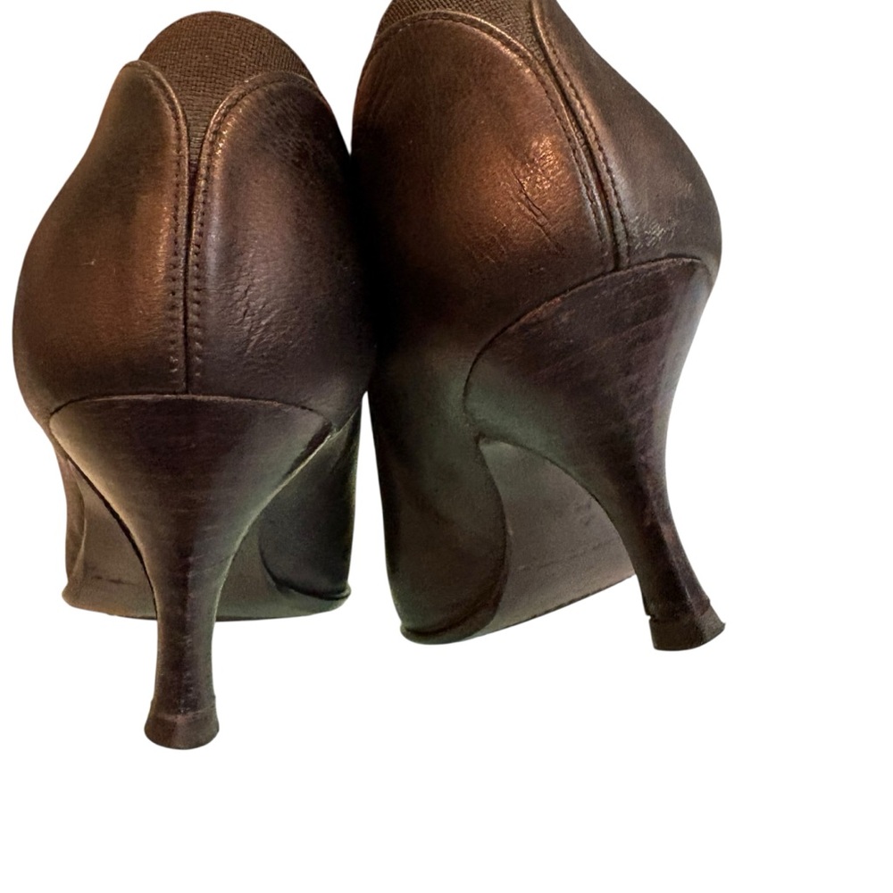 Donald J Pliner Lyndie Leather Ankle Booties in Bronze - Picture 10 of 16